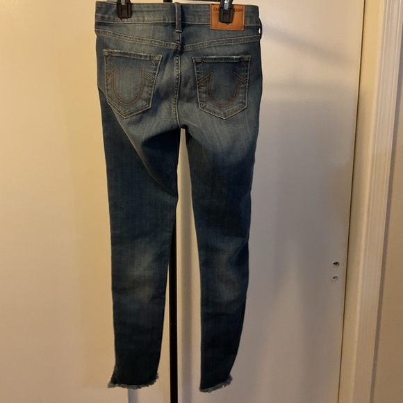 10. True Religion Mid Rise Super Skinny Classic Blue Jeans Size 27 - Picture 7 of 15